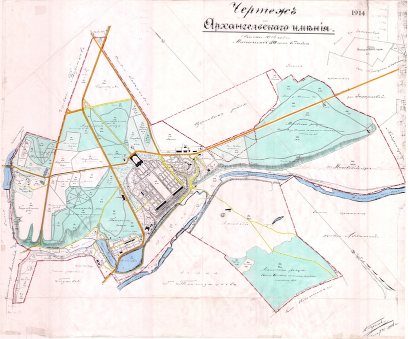 Архангельское музей усадьба карта